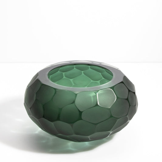 Murano Bowl Battuto Emerald Green