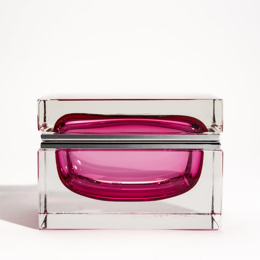 Murano Box in Ruby with Chrome Fittings