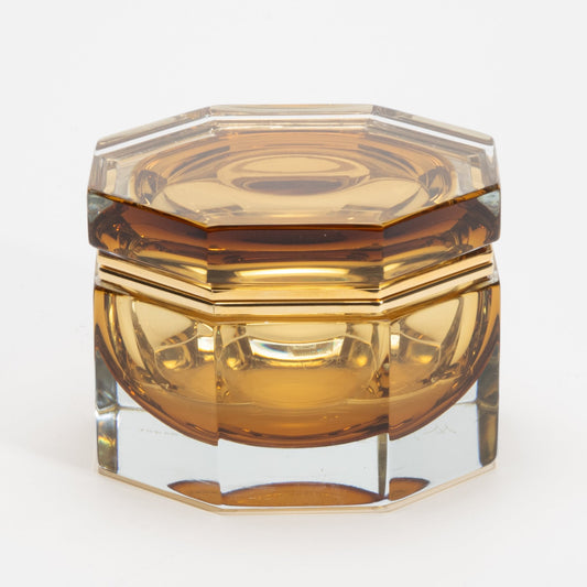Murano Box in Tobacco with Brass Fittings