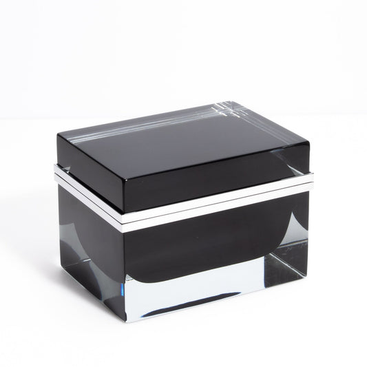 Murano Box with Chrome Fittings in Onyx Black