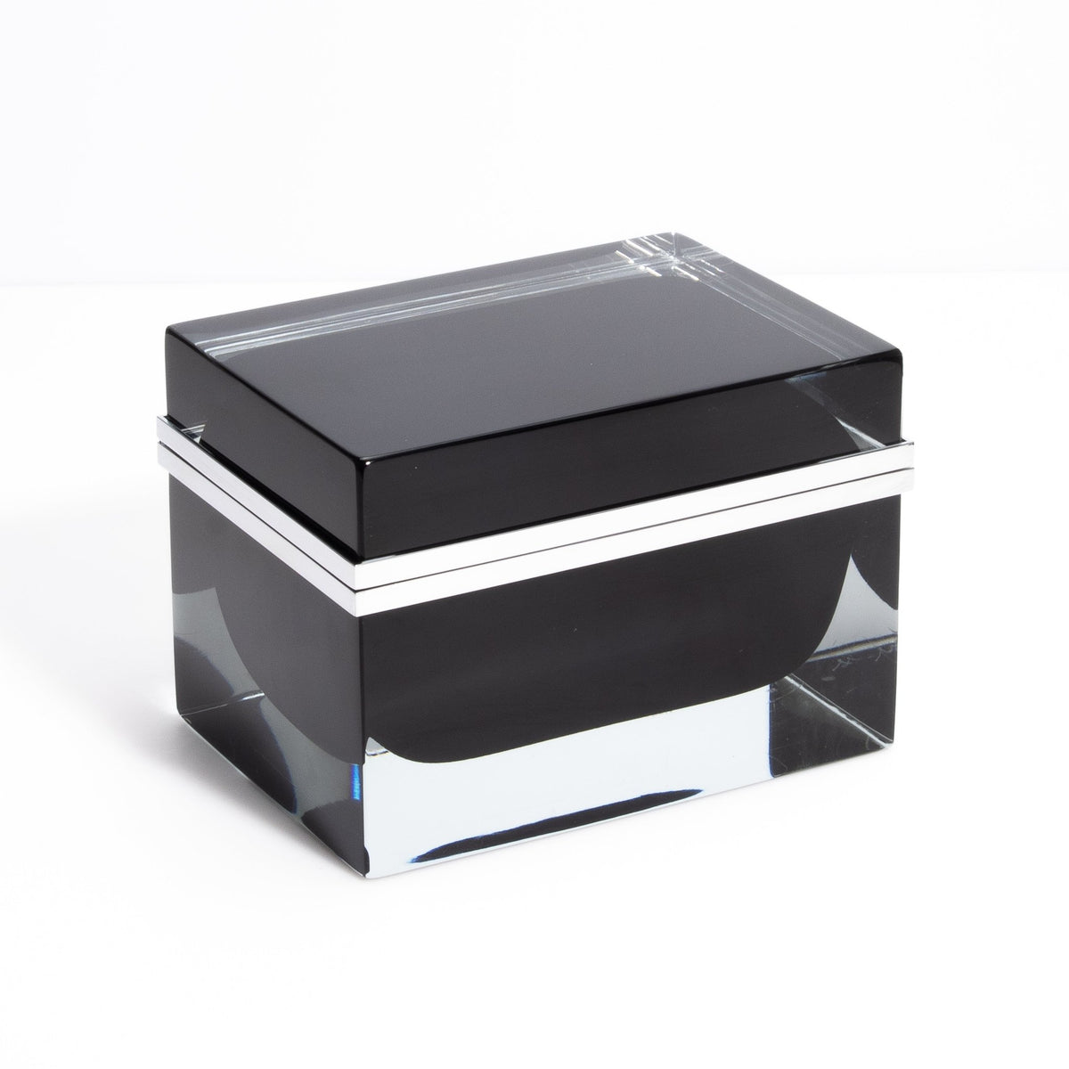 Murano Box with Chrome Fittings in Onyx Black