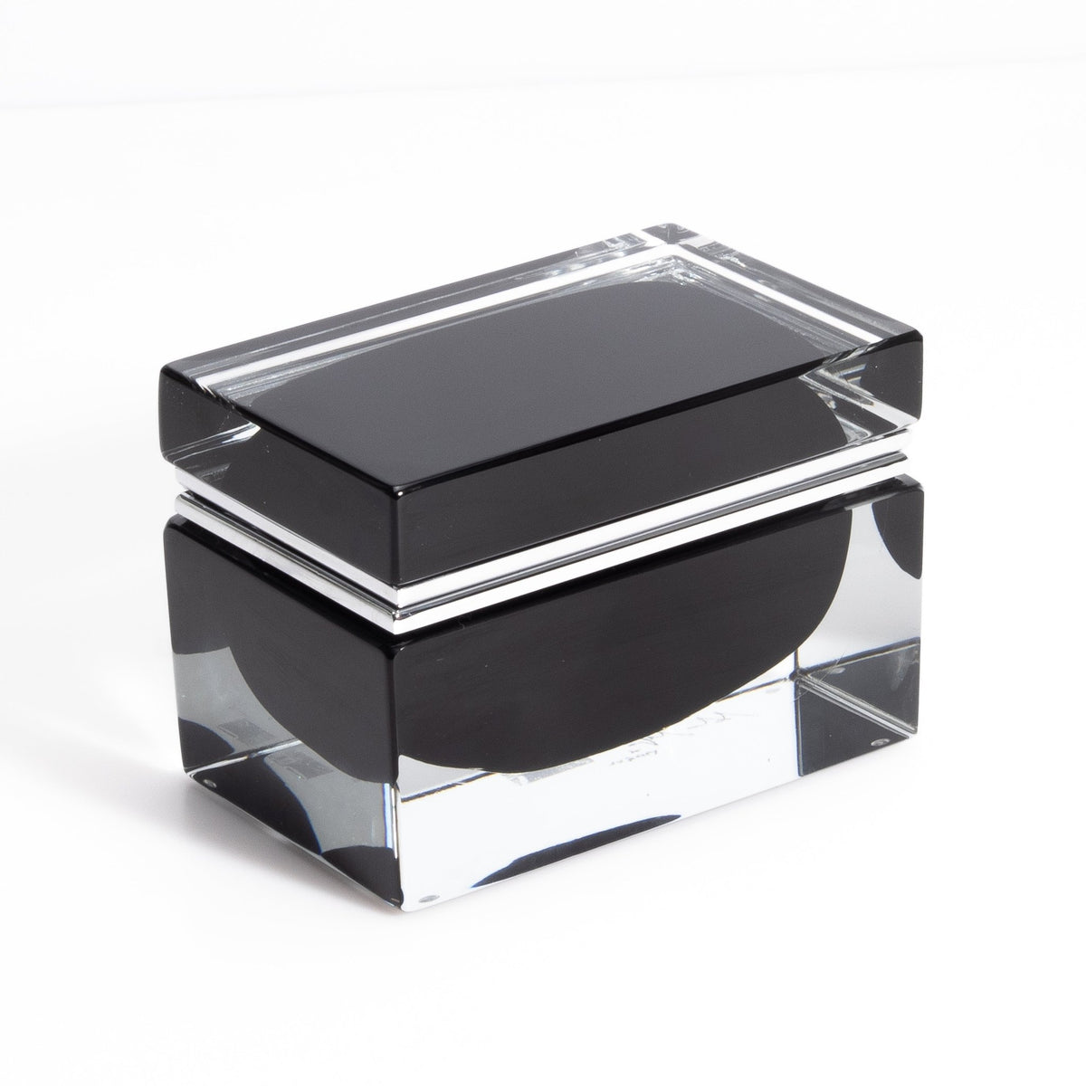 Murano Box with Chrome Fittings in Onyx Black