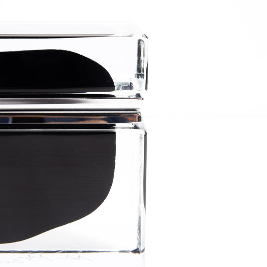 Murano Box with Chrome Fittings in Onyx Black