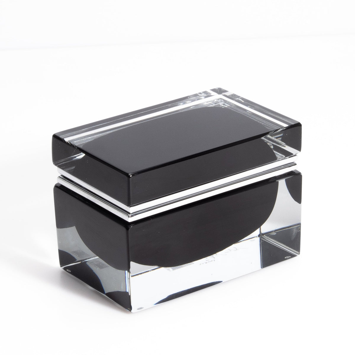 Murano Box with Chrome Fittings in Onyx Black
