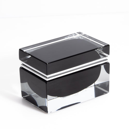 Murano Box with Chrome Fittings in Onyx Black