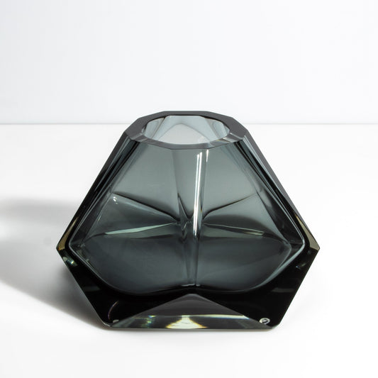 Murano Briolette Vase in Grey