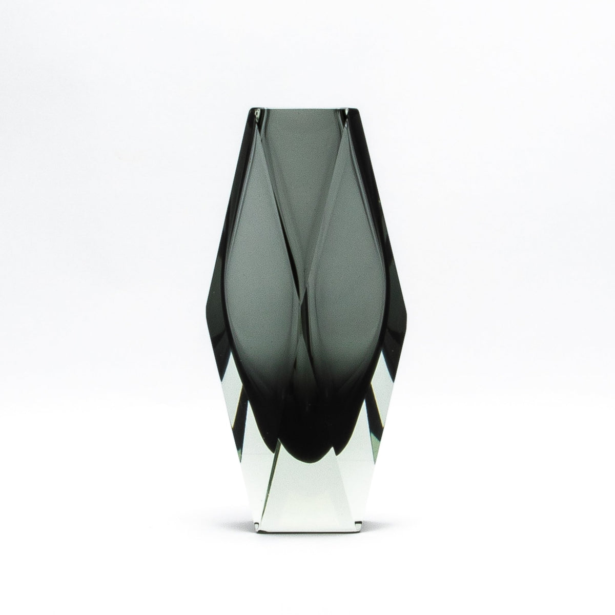 Murano Briolette Vase in Grey