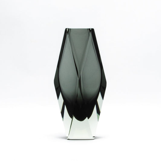 Murano Briolette Vase in Grey