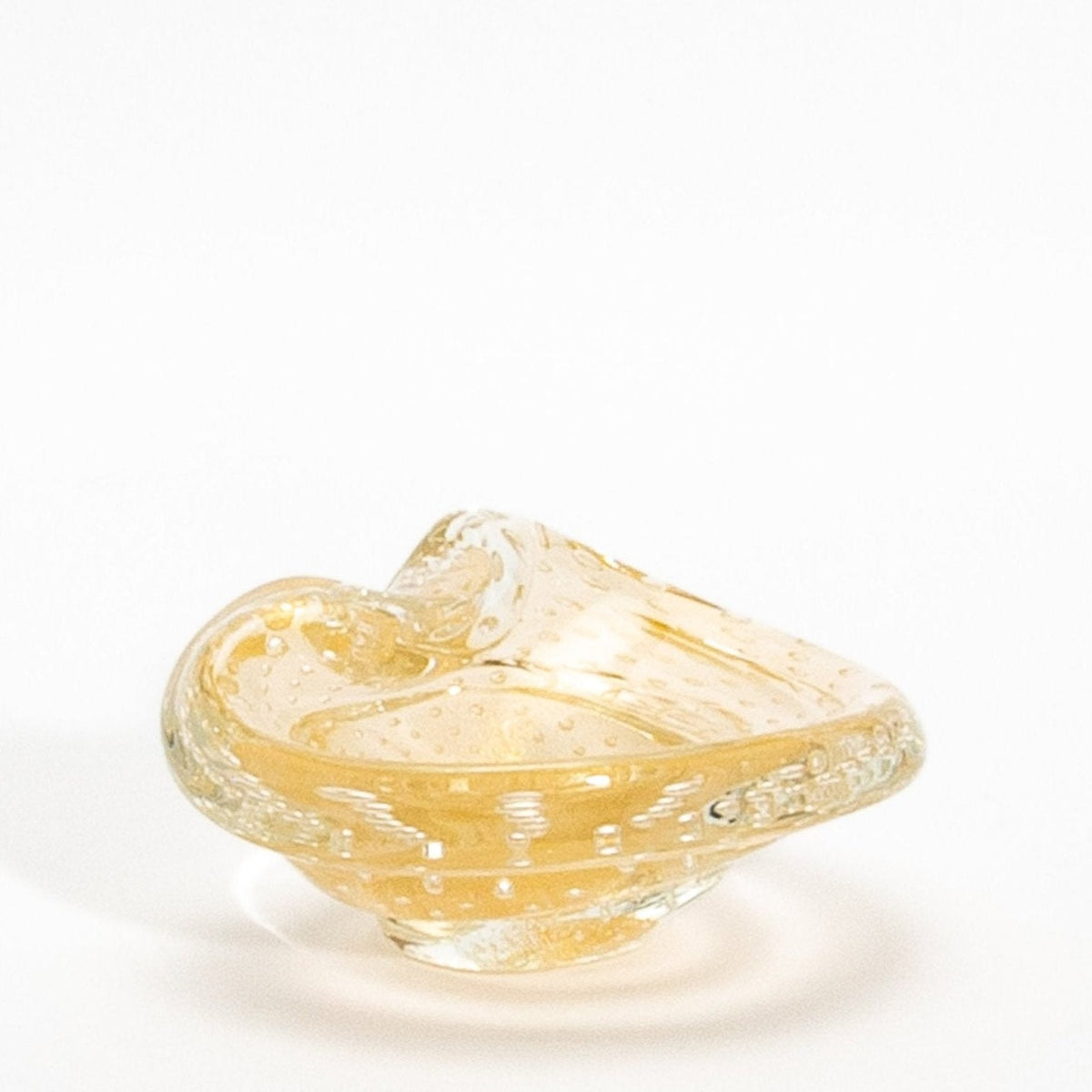 Murano Dish with 24-Karat Gold Flecks and Bullicante Detailing