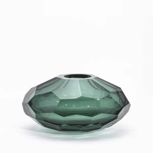 Murano Faceted Bowl in Eucalyptus Green