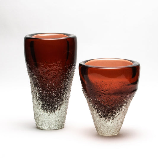 Murano Frozen Vase in Light Amaretto