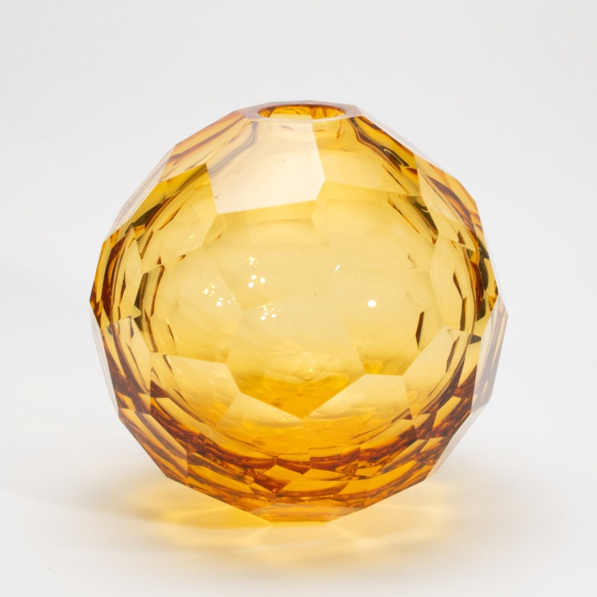 Murano Globe Vase in Amber