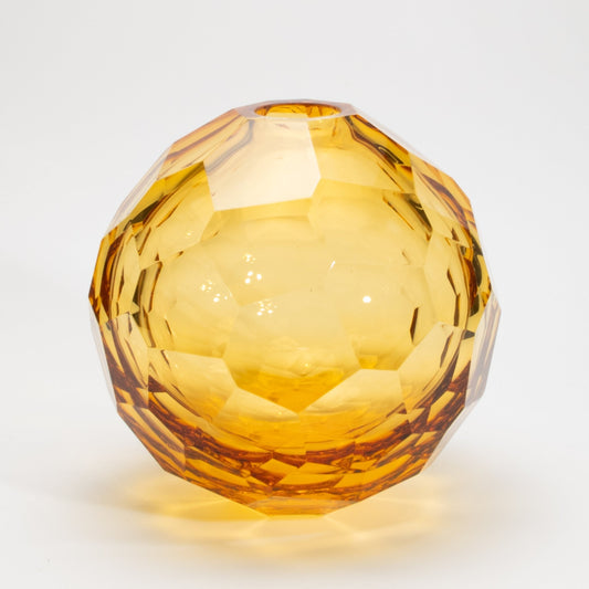 Murano Globe Vase in Amber