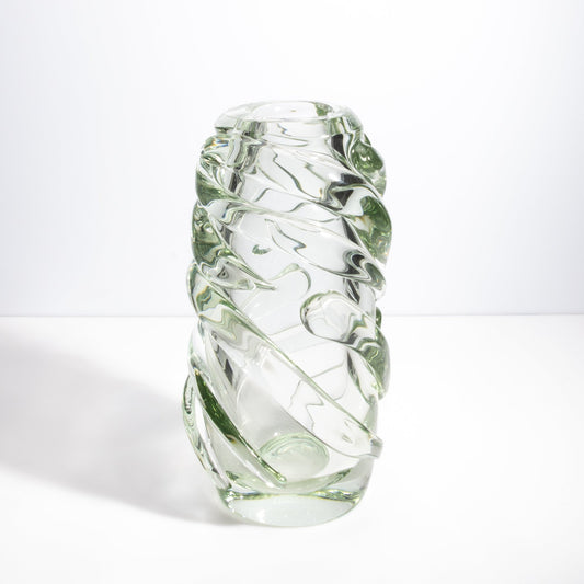 Murano Gomitolo Vase in Clear with a Hint of Green