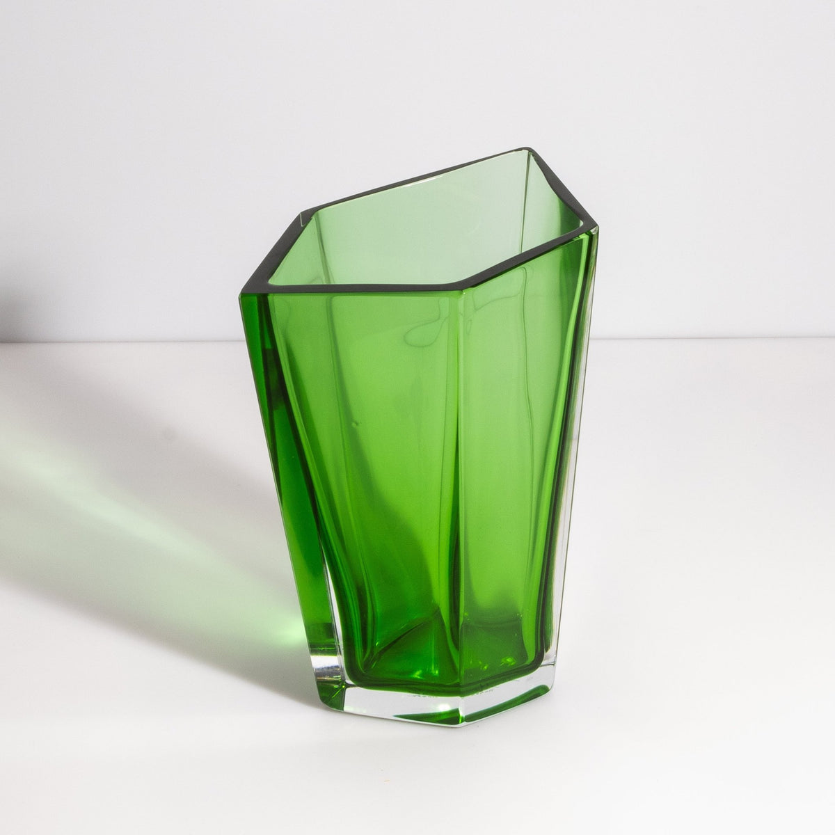 Murano Penta Vase in Green