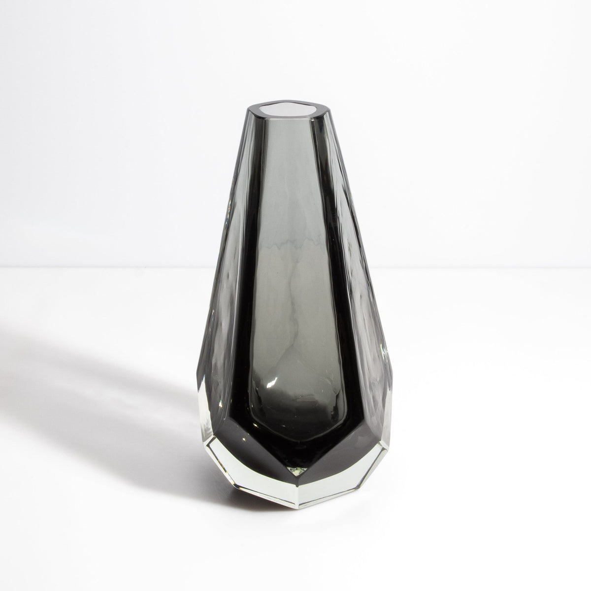 Murano Pentagonal Vase in Grey