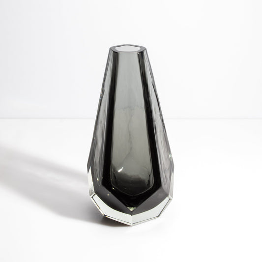 Murano Pentagonal Vase in Grey