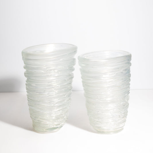 Murano Spiral Vase Frosted
