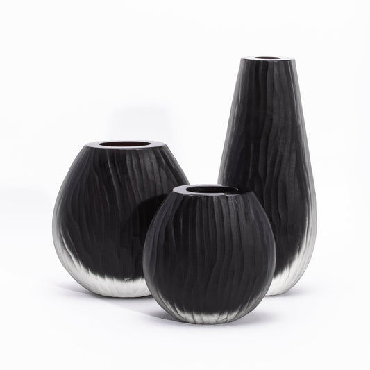 Murano Supreme Vase in Onyx Black