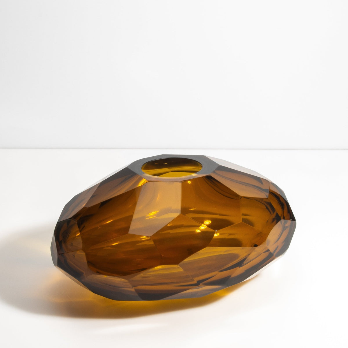 Murano Taper Wide Vase in Rust