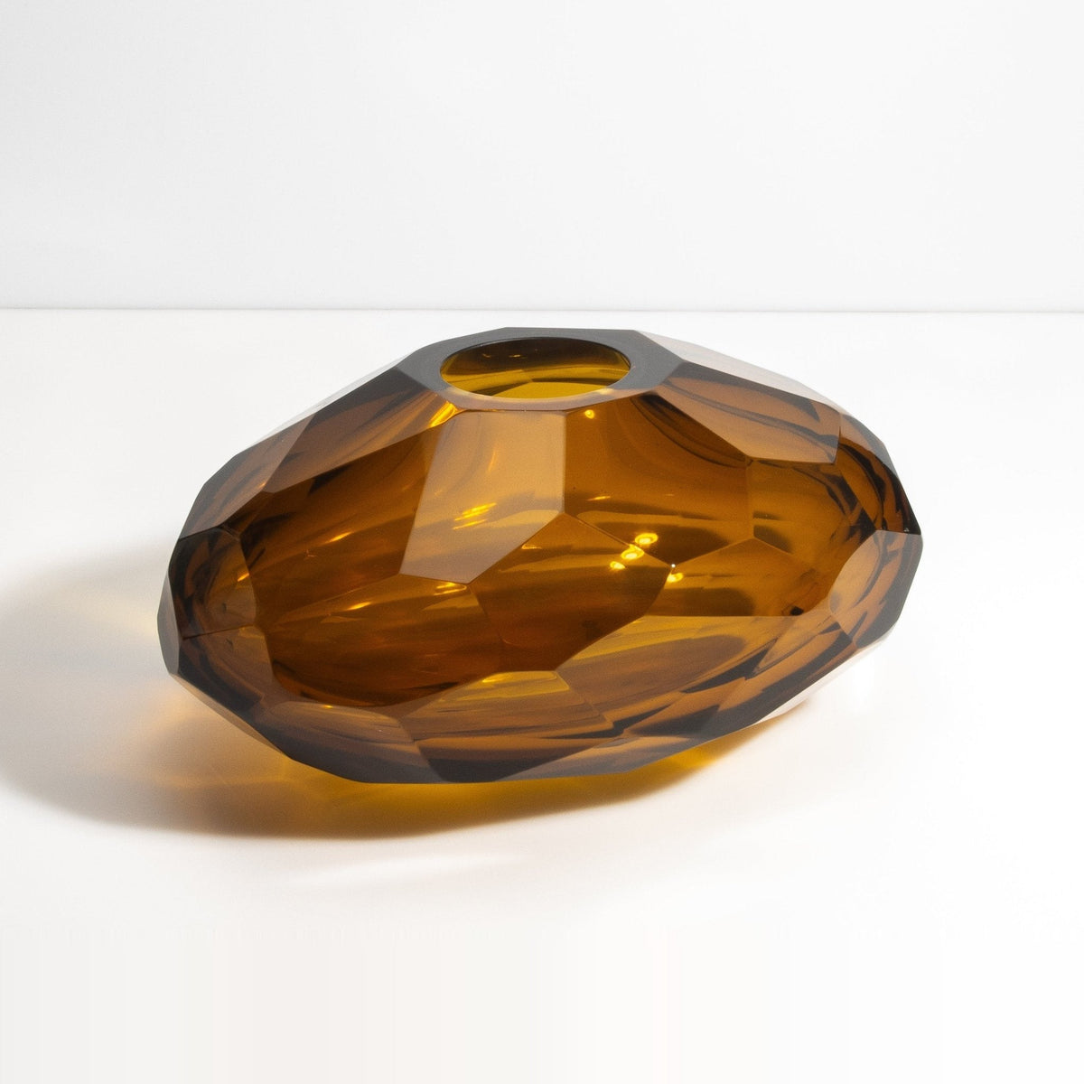 Murano Taper Wide Vase in Rust