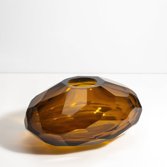 Murano Taper Wide Vase in Rust