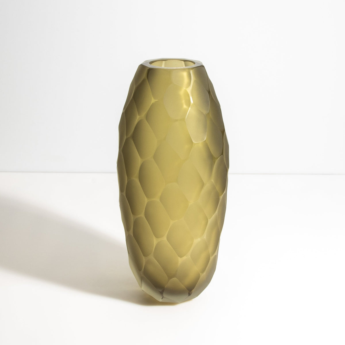 Murano Vase in Olive Green