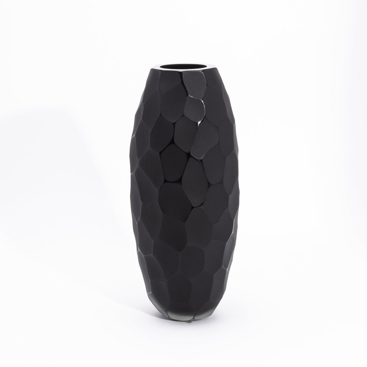 Murano Vase in Onyx Black