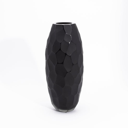 Murano Vase in Onyx Black