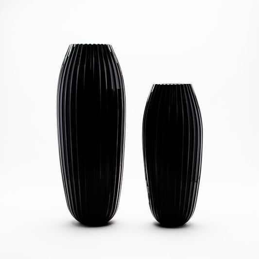 Murano Vase in Onyx Black
