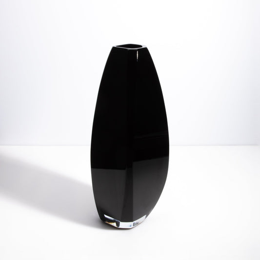 Murano Vela Vase in Onyx Black