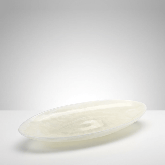 Oversized Centerpiece Bowl in Pure White Onyx by Barberini & Gunnell