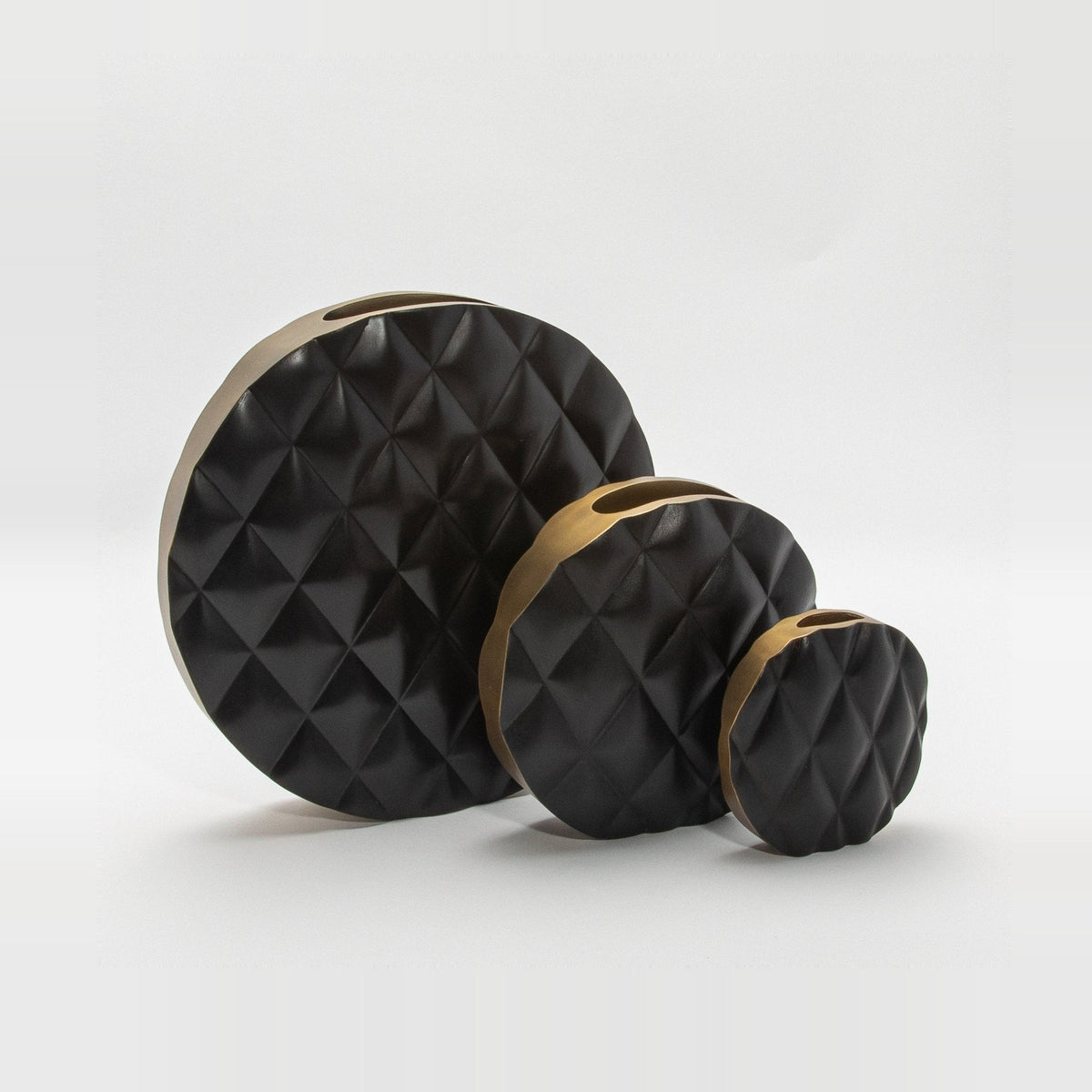 Quilted Vase in Black Oak by KIFU Paris
