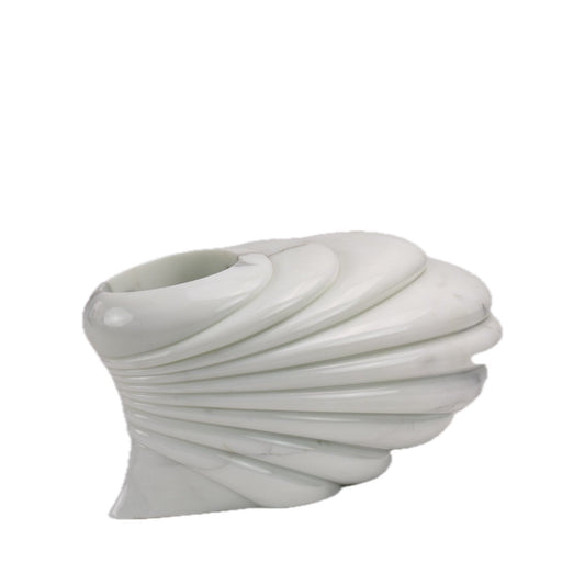 Sculptural Vase in Statuary Marble by Barberini & Gunnell