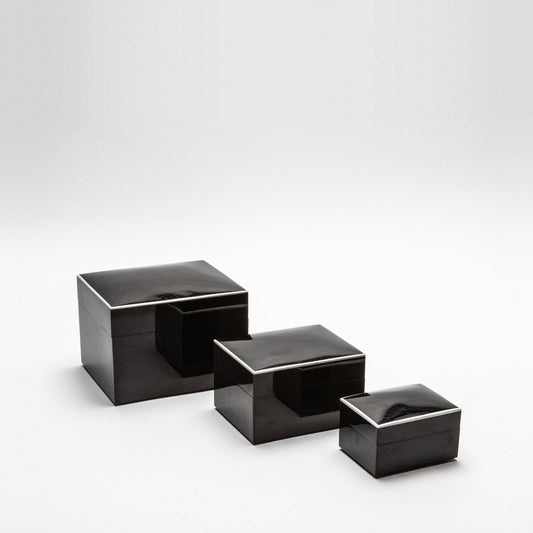 Set of 3 Curved Top Boxes in Pen Shell by R&Y Augousti