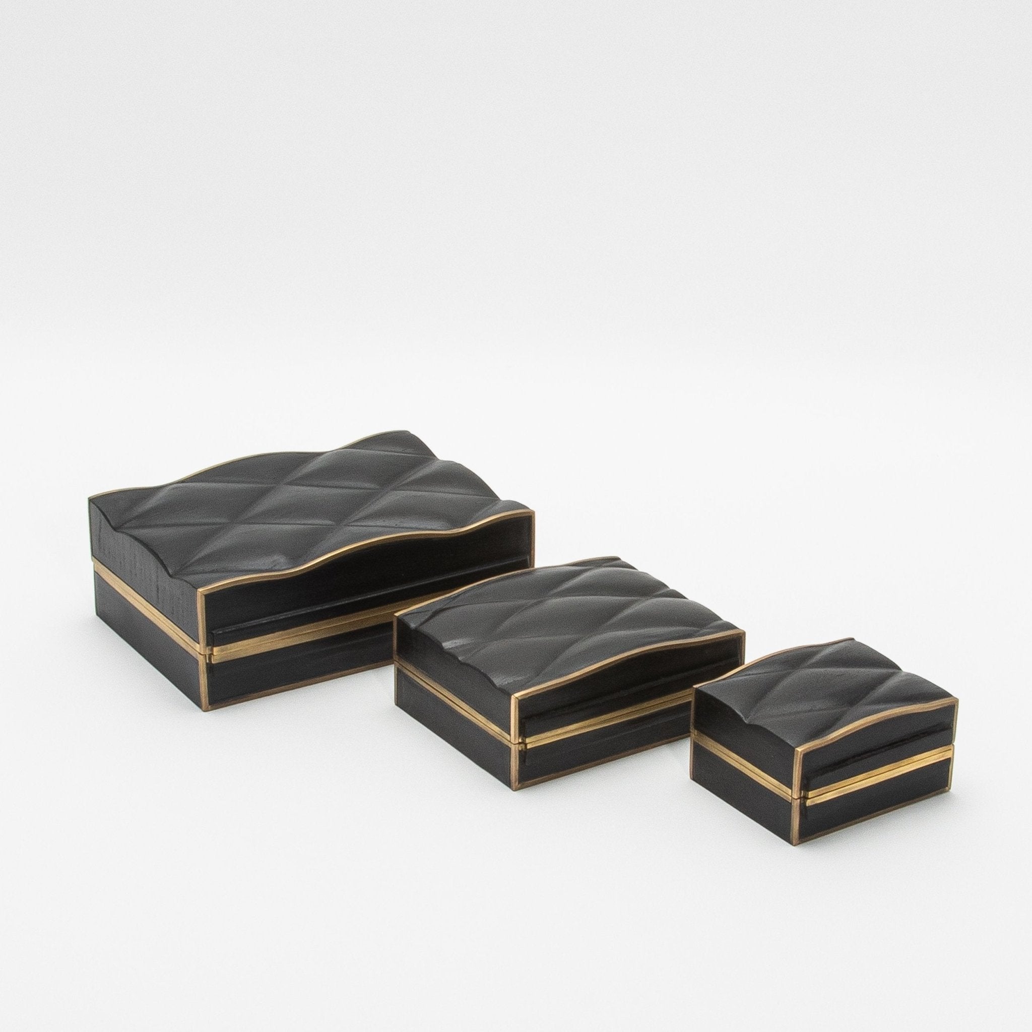 Coco Box Collection - Luxurious Quilted Black Oak Design – Mogul