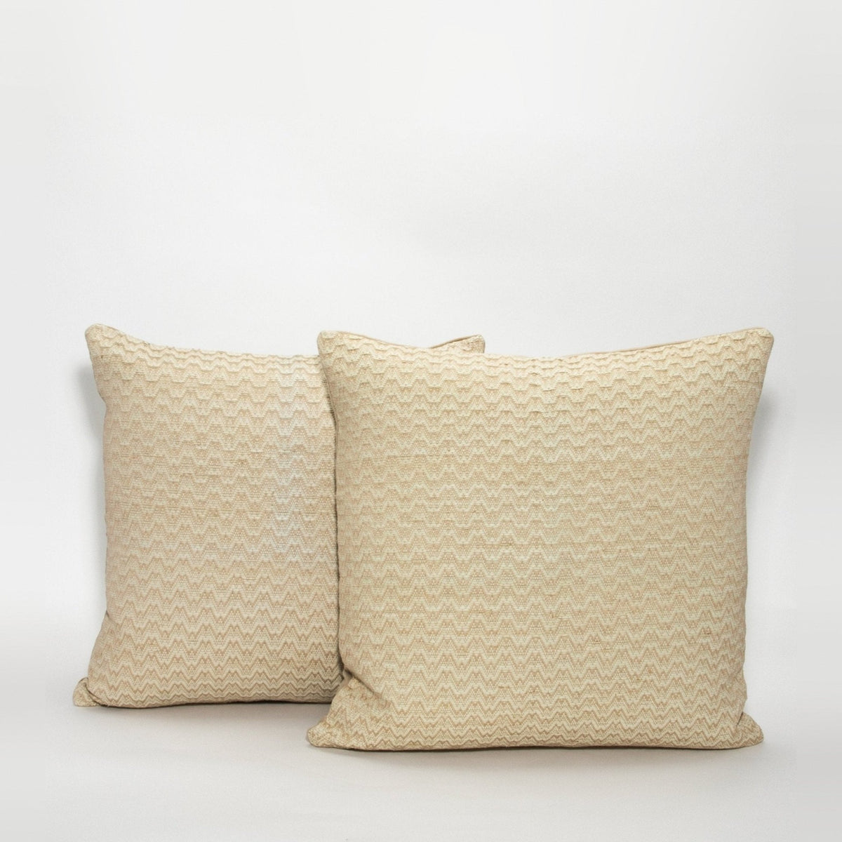 Tan Leather Chevron Pillow