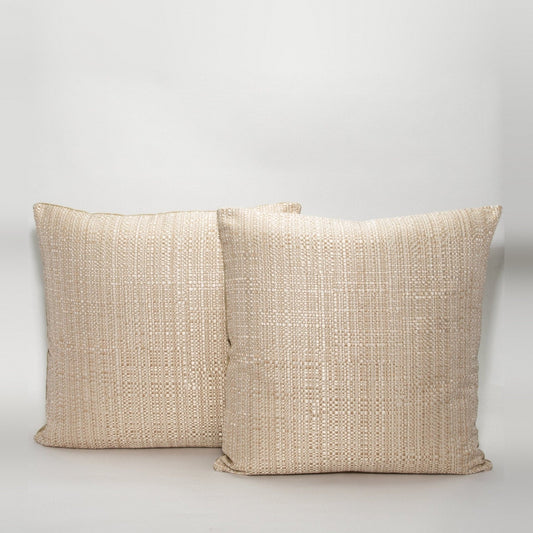 Tan Silk Weave Pillow