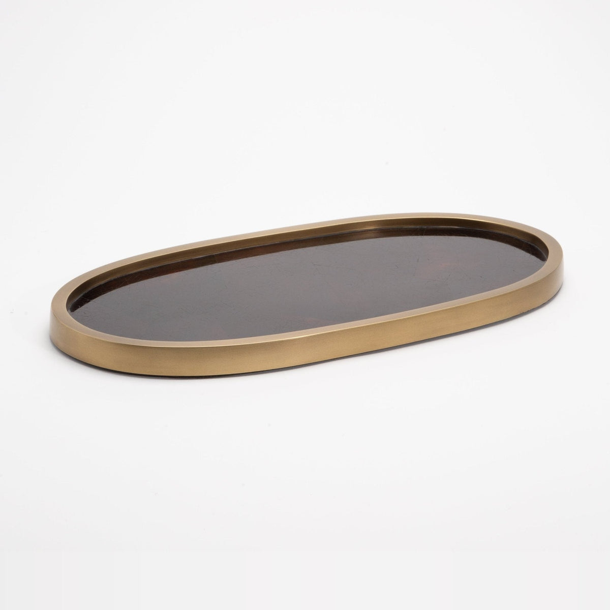 Tray in Brown Shell with Bronze Patina Brass by Kifu Paris