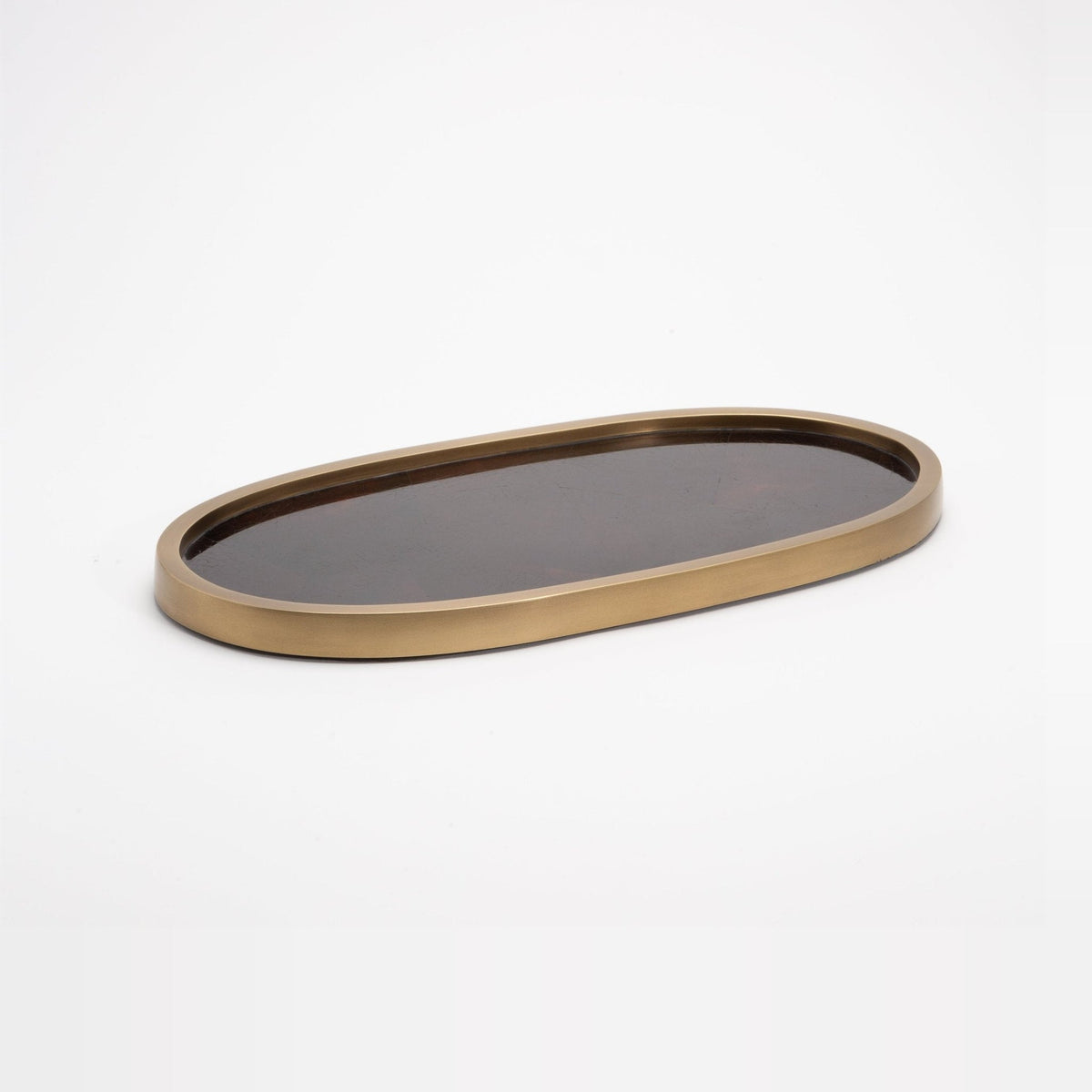Tray in Brown Shell with Bronze Patina Brass by Kifu Paris