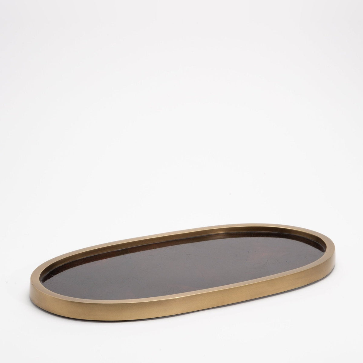 Tray in Brown Shell with Bronze Patina Brass by Kifu Paris