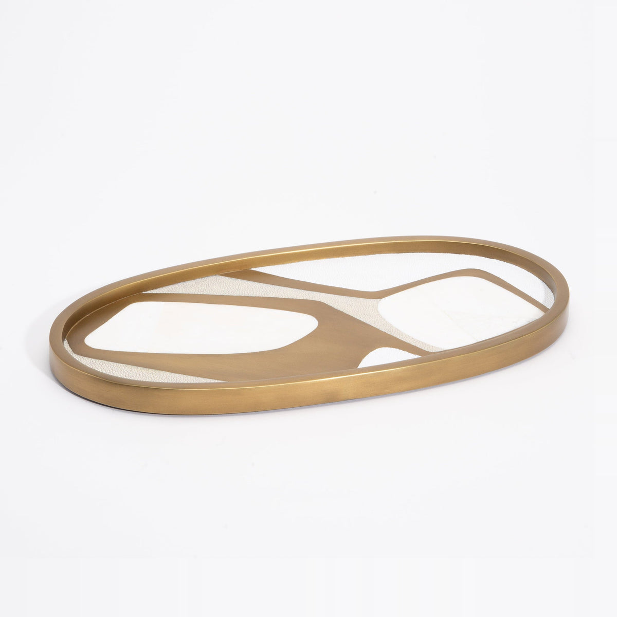 Tray in Cosmos Pattern with Bronze Patina Brass by Kifu Paris