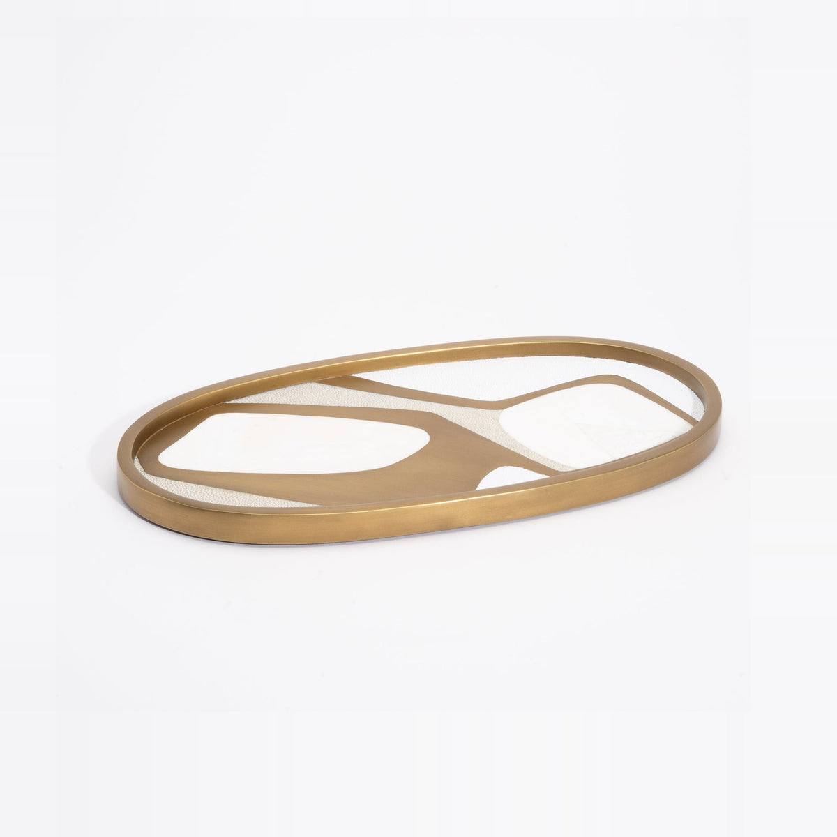Tray in Cosmos Pattern with Bronze Patina Brass by Kifu Paris