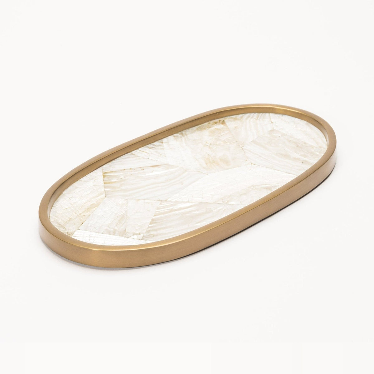 Tray in Mother of Pearl with Bronze Patina Brass by Kifu Paris