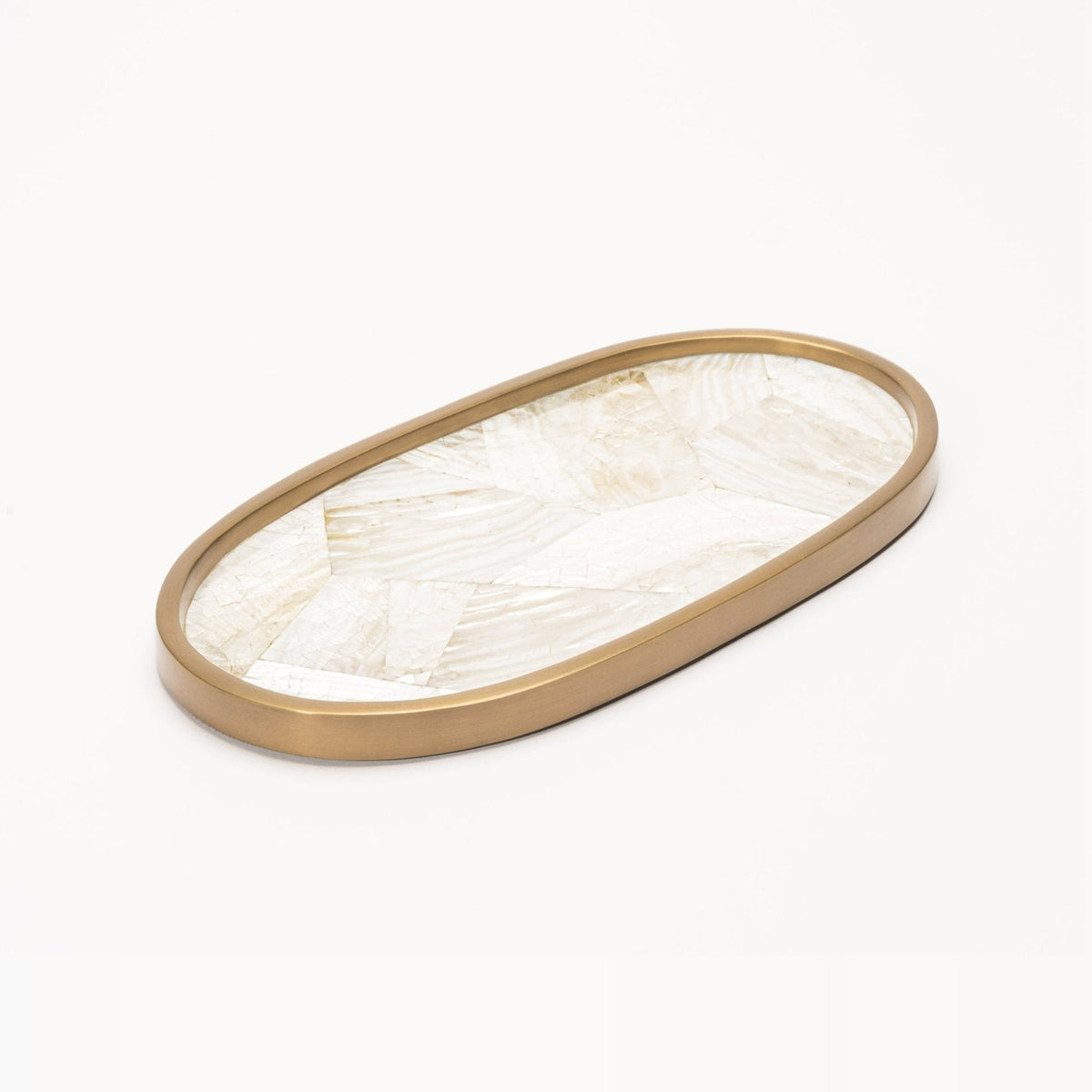 Tray in Mother of Pearl with Bronze Patina Brass by Kifu Paris