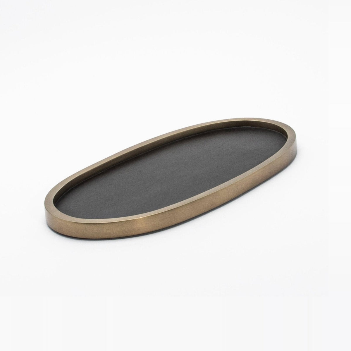 Tray in Oak with Bronze Patina Brass by Kifu Paris