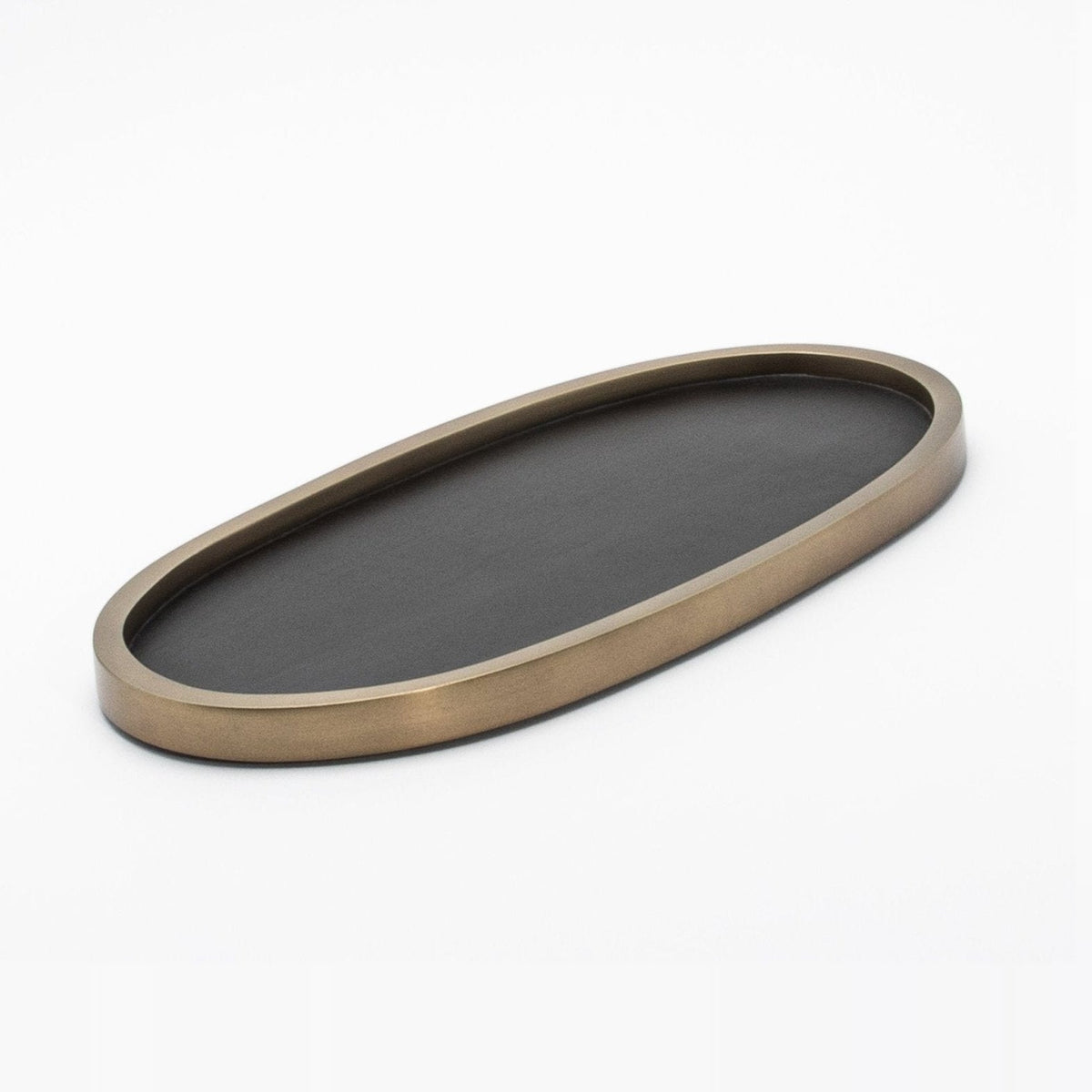 Tray in Oak with Bronze Patina Brass by Kifu Paris