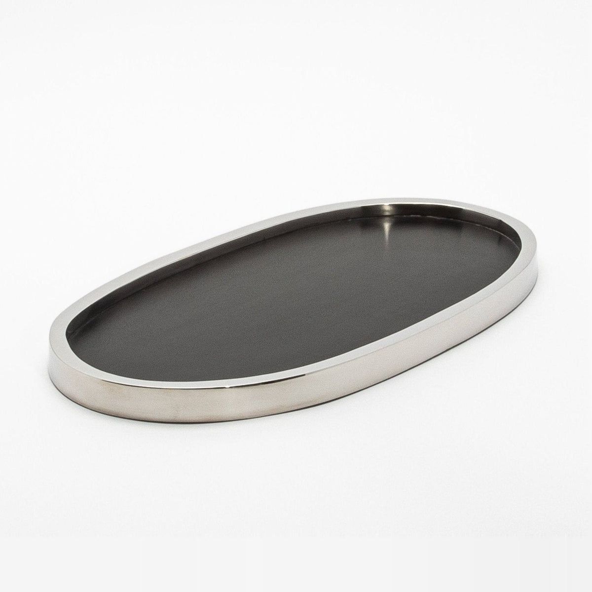 Tray in Oak with Polished Stainless Steel by Kifu Paris