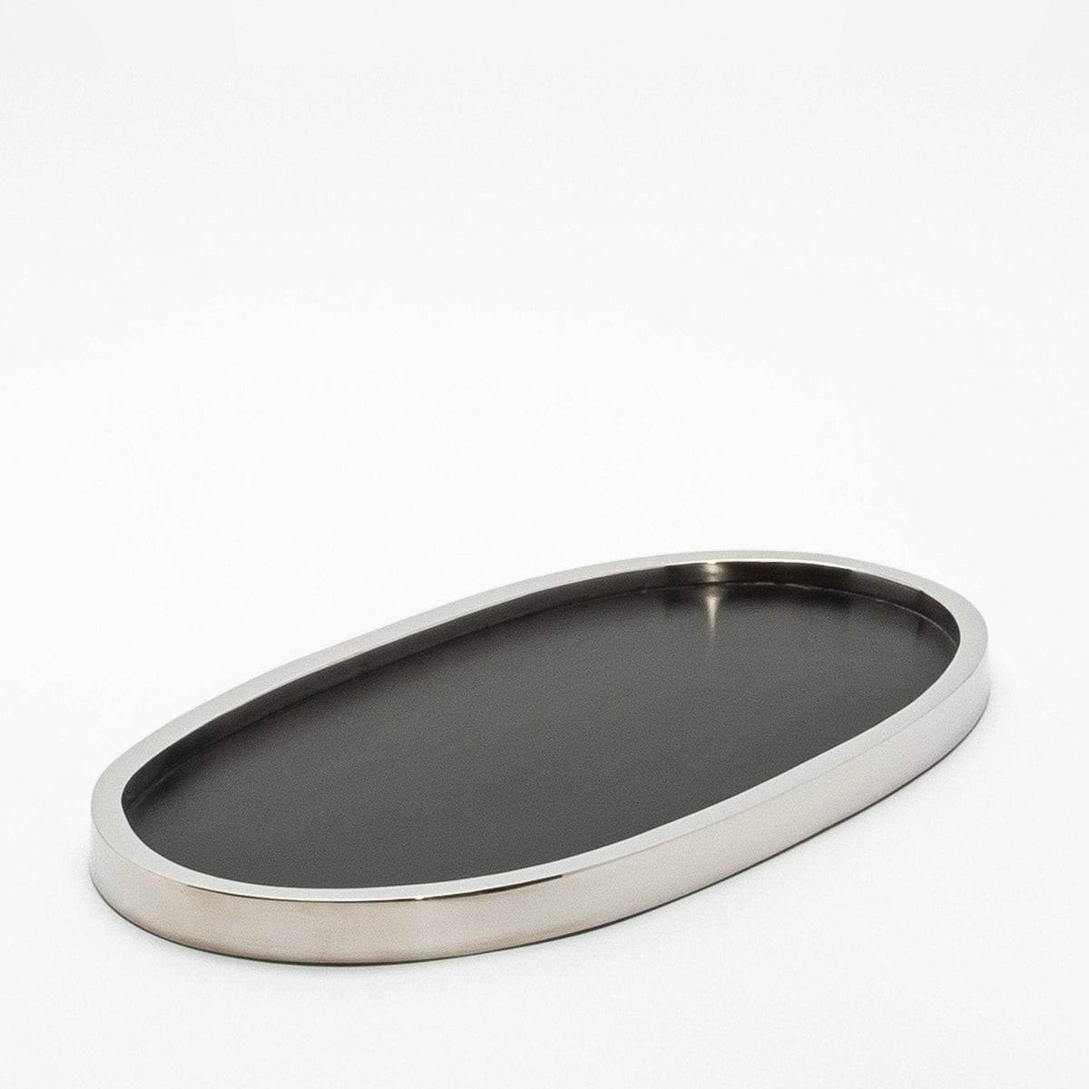 Tray in Oak with Polished Stainless Steel by Kifu Paris