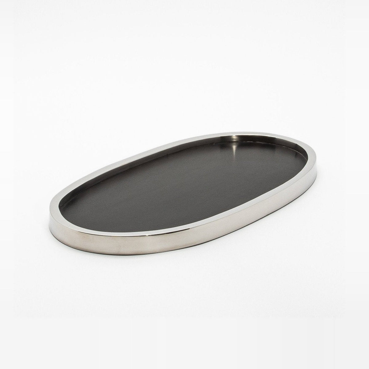 Tray in Oak with Polished Stainless Steel by Kifu Paris